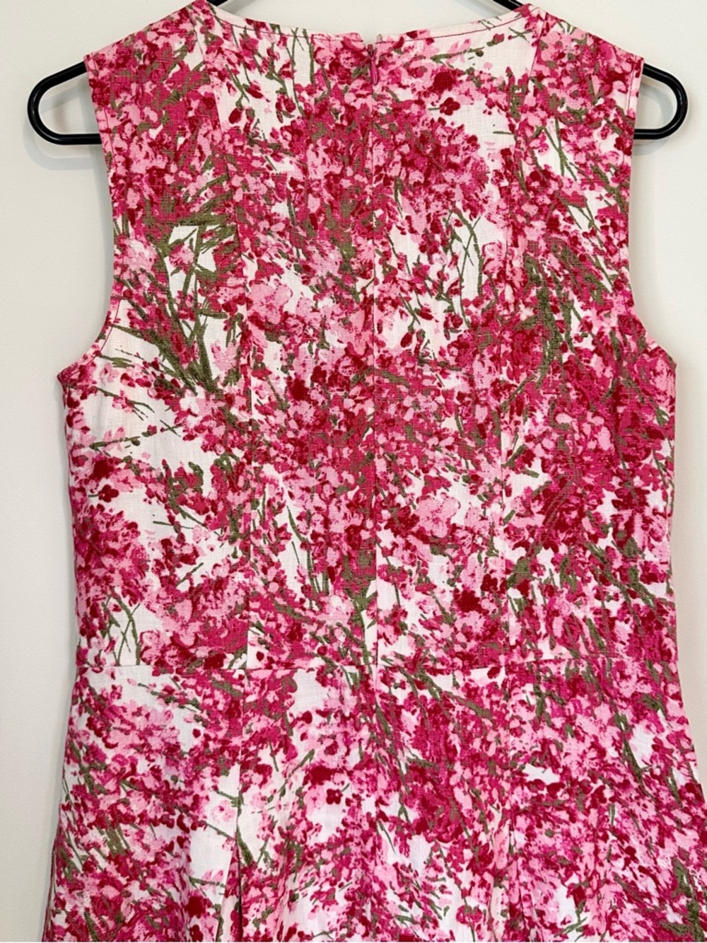 Talbots Pink and White Floral Midi Dress - Size: 6 - Picture 6 of 7